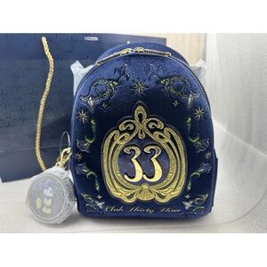 Club 33 luxury Disney Elegant Navy and Gold Women's Backpack exclusive
